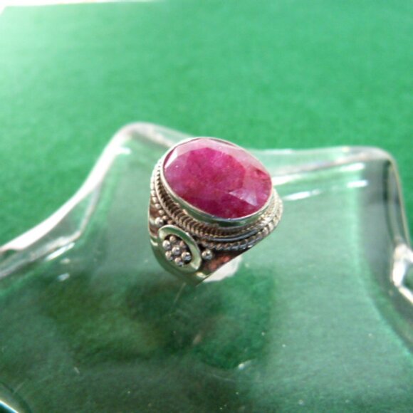 Raw Ruby Ring Size 7.5 - Picture 1 of 6